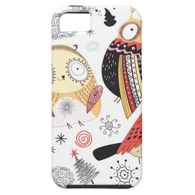 Lustige Eule der Beschaffenheit Case-Mate iPhone Hülle (Rückseite)