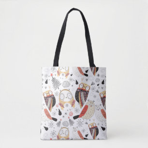 Lustige Eule der Beschaffenheit Tasche