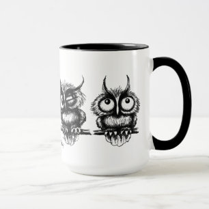 Lustige Eulenstifttinte, die Kunst-Tassenentwurf Tasse
