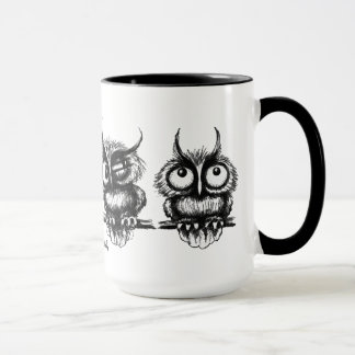 Lustige Eulenstifttinte, die Kunst-Tassenentwurf Tasse