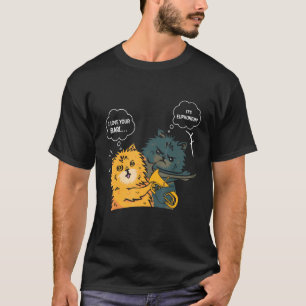 Lustige Euphonium-Katze, die auf den Euphoniumspie T-Shirt