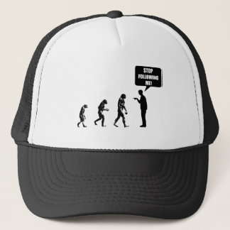 Lustige Evolution des Mann-Hutes Truckerkappe