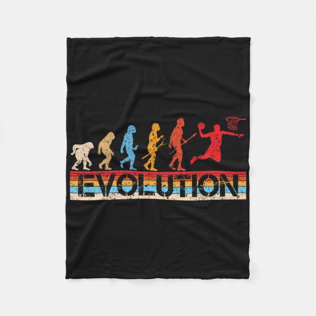 Lustige Evolution Sketll Spieler Sketll Fans Retro Fleecedecke (Vorderseite)