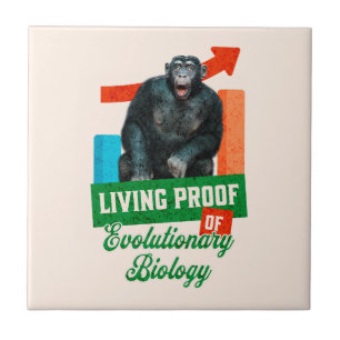 Lustige Evolutionsbiologie Schimpansen Humor Fliese