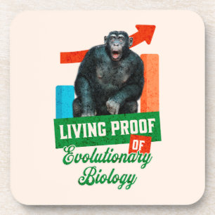 Lustige Evolutionsbiologie Schimpansen Humor Getränkeuntersetzer