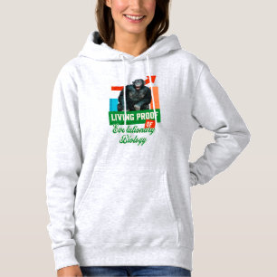 Lustige Evolutionsbiologie Schimpansen Humor Hoodie