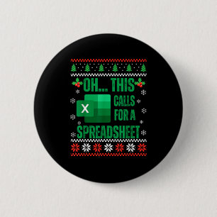 Lustige Excel-Tabellen Weihnachts-Pulloverliebhabe Button