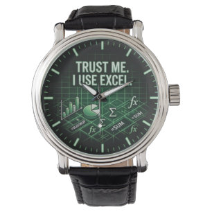 Lustige Excel-Uhren für Trader und Buchhalter Armbanduhr