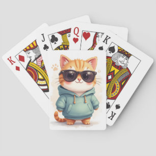 Lustige Exotic-Shorthair-Kawaii-Katze Spielkarten