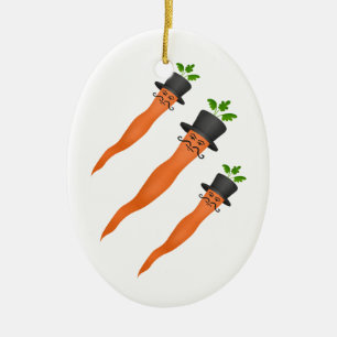 lustige extravagante Karotten Keramikornament