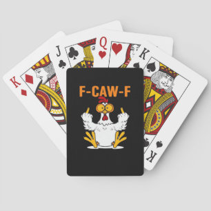 Lustige F-Caw-F-Finger-Hühnchen Spielkarten