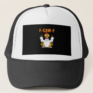 Lustige F-Caw-F-Finger-Hühnchen Truckerkappe