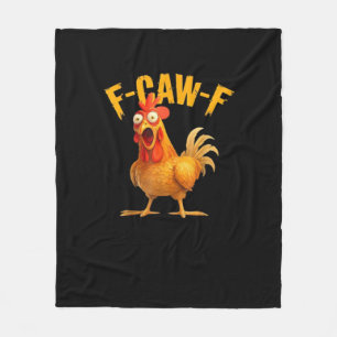 Lustige F-Caw-F Hühner F-Caw-F Hühner Klassisch Co Fleecedecke