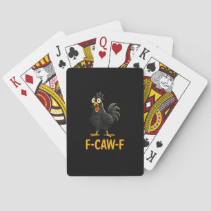 Lustige F-Caw-F Hühner-Shirts F-Caw-F Huhn Spielkarten