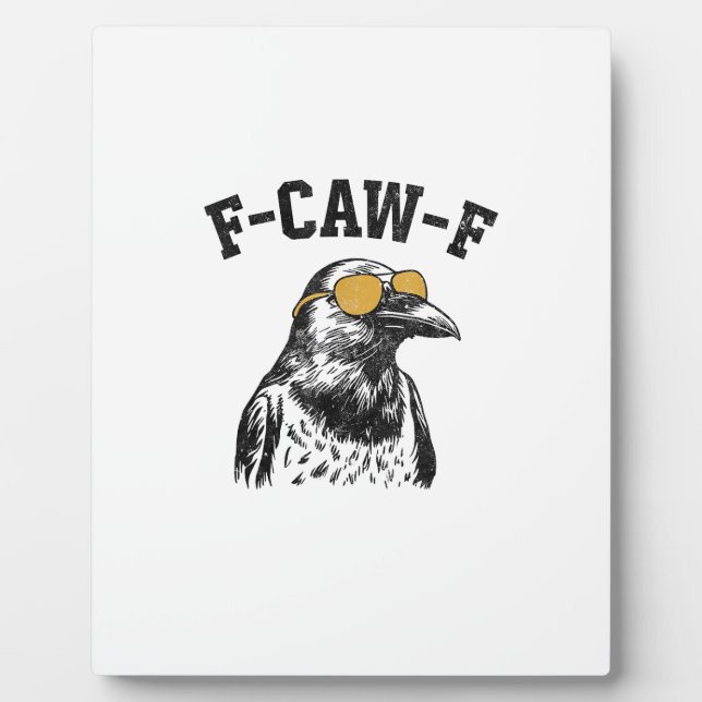 Lustige F-Caw-F Krähe Fotoplatte (Vorderseite)