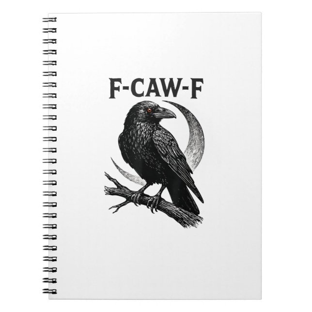 Lustige F-Caw-F Krähe Retro-Grafik Notizblock (Vorderseite)