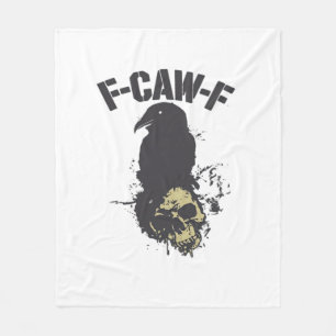 Lustige F-Caw-F Krähe Vintage Humor Essential Crea Fleecedecke