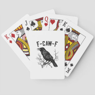 Lustige F-Caw-F Krähe Vogel Rabe Männer Frauen Spielkarten