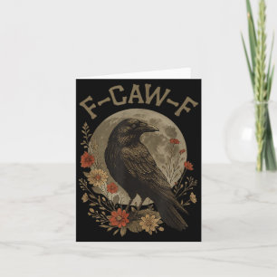 Lustige F Krächz F Rabe Vogel Spruch Grafik F-kräc Karte