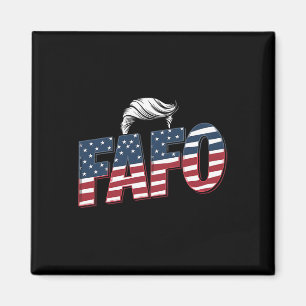 Lustige Fafo Trump Foto  Magnet