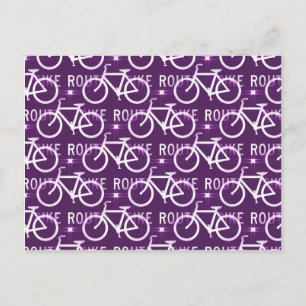 Lustige Fahrradroute Fixie-Fahrrad Cyclist Muster Postkarte
