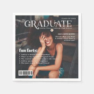 Lustige Fakten Diplom-Magazin-Cover-Foto-Serviet Serviette