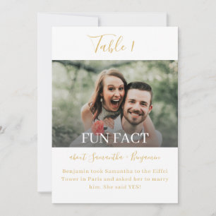 Lustige Fakten Foto Hochzeitsempfang Tischnummern