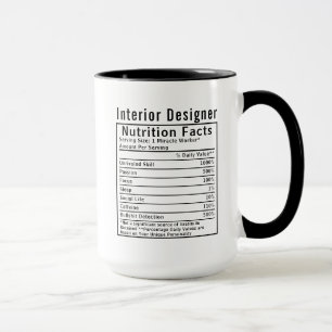 Lustige Fakten zur Ernährung von Innenarchitekten Tasse