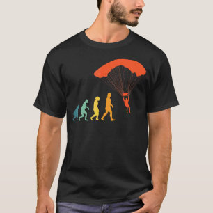 Lustige Fallschirmspringer Evolution Retro Fallsch T-Shirt