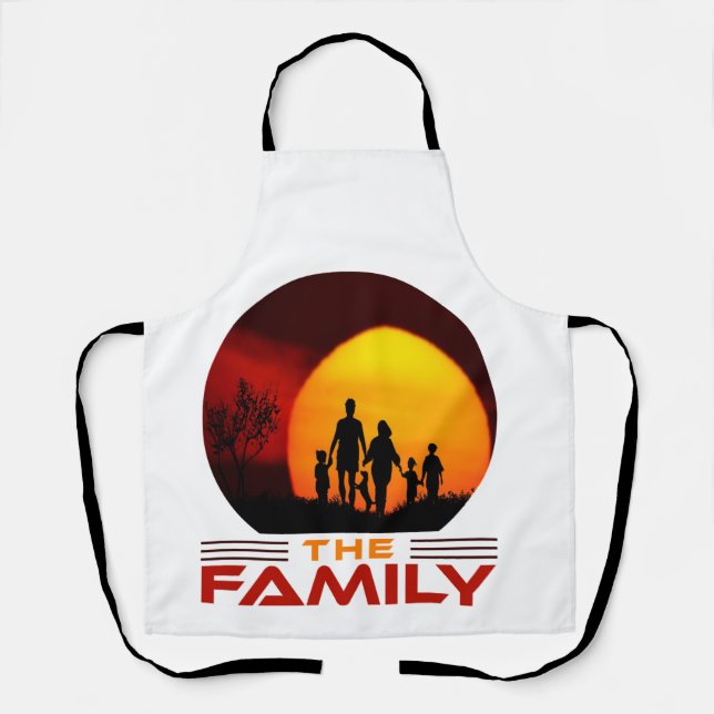lustige Familie, Avalfamilie Schürze (Vorderseite)