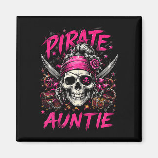 Lustige Familie Totenkopf Pirat Tante Jolly Roger Magnet