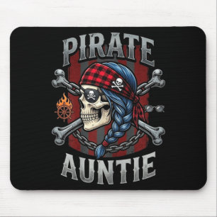 Lustige Familie Totenkopf Pirat Tante Jolly Roger Mousepad