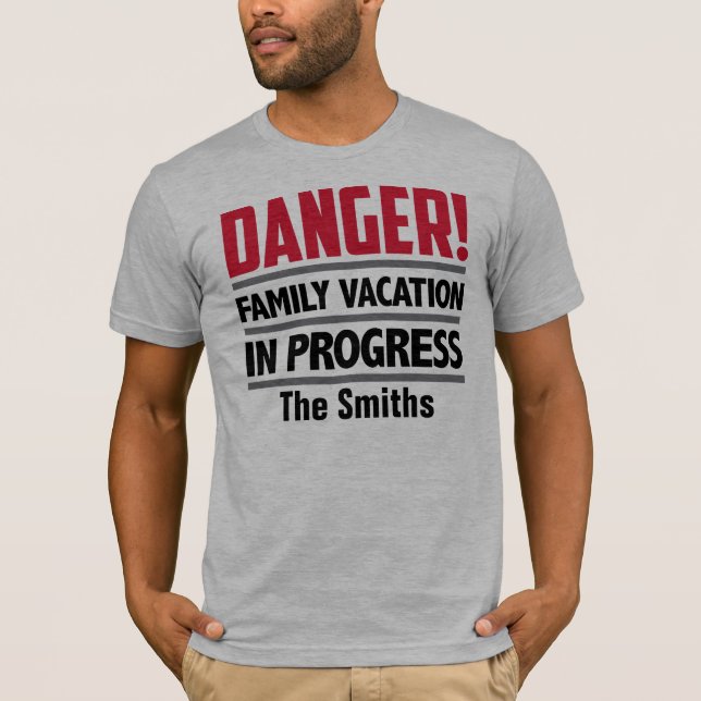 Lustige Familien-Ferien T-Shirt (Vorderseite)
