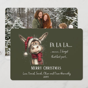 Lustige Familien-Weihnachts-Foto von einem unartig Feiertagskarte