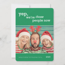 Lustige Familienfoto-Weihnachtskarte
