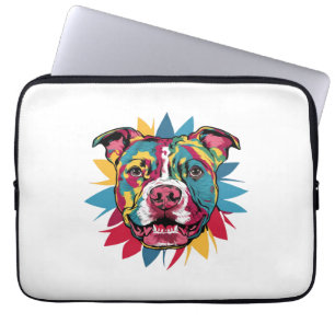 lustige, farbenfrohe Hundekugel Laptopschutzhülle