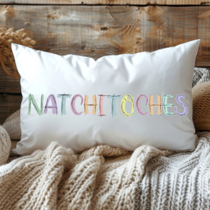 Lustige farbenfrohe Skizze Natchitoches Louisiana Lendenkissen