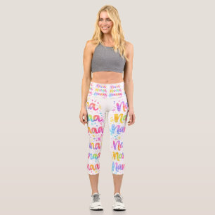 Lustige Farbige Träumerische Zitat-Farbspritzer Re Capri Leggings
