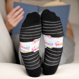 Lustige Farbige Träumerische Zitat-Farbspritzer Re Socken