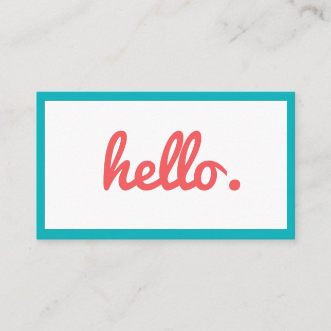 lustige, farbige Visitenkarte (Vorderseite)