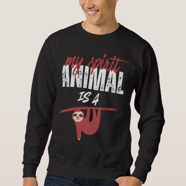Lustige faule Faultier-Sprüche Sweatshirt (Vorderseite)