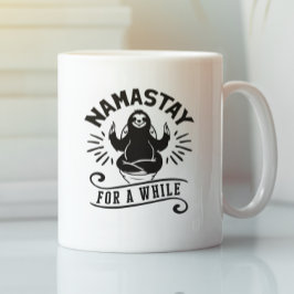 Lustige Faultier-Badezimmer-Humor Namastay Kaffeetasse