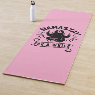 Lustige Faultier-Badezimmer-Humor Namastay Yogamatte