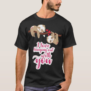 Lustige Faultier-Paare Valentinstag Freund Boyfrie T-Shirt