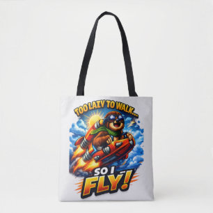 Lustige Faultier-Rakete Meme, zu faul zum Laufen, Tasche
