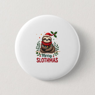 Lustige Faultier-Weihnachtslichter Fröhliche Fault Button