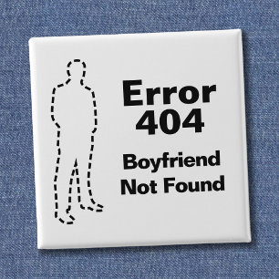 Lustige Fehlermeldung 404 - Freund nicht gefunden Button