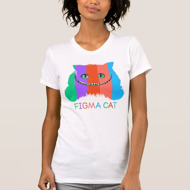 lustige Feigenkatze und farbige Katze T-Shirt (Vorderseite)