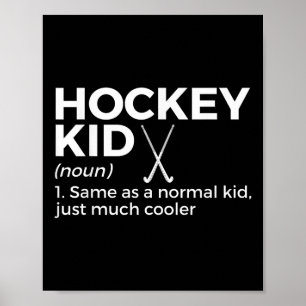 Lustige Feldhockey-Kind-Definition Poster