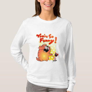 Lustige fette Cartoon-Katze + Fette Cartoon-Katze T-Shirt
